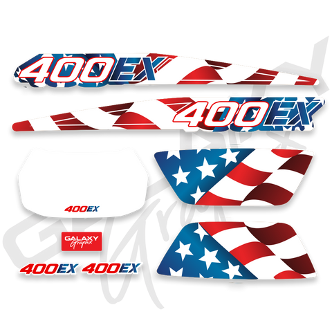 400EX Premium 1988 TRX 250R American Flag Decal Graphics Kit