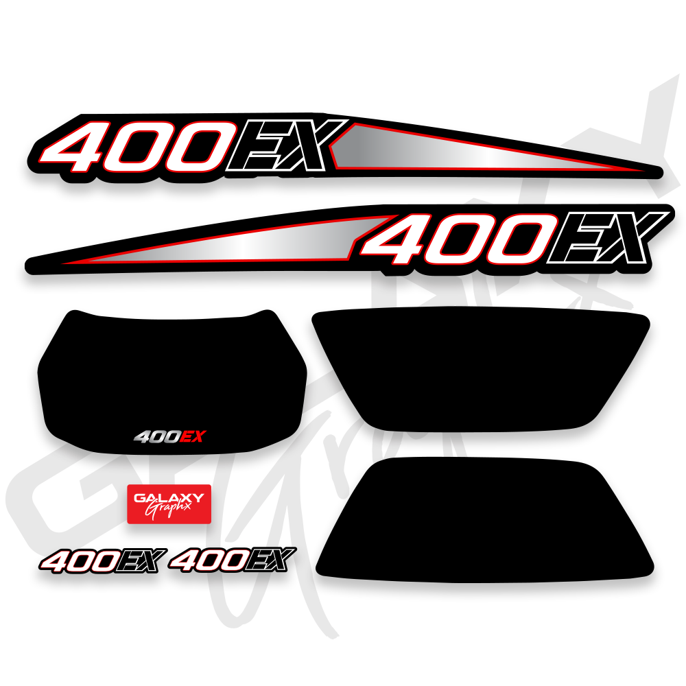 400EX Premium 1988 TRX 250R Black Decal Graphics Kit - Assorted Colors