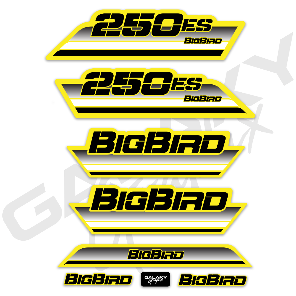 1985 Big Bird Yellow 250ES Decal Graphics Kit - Assorted Colors