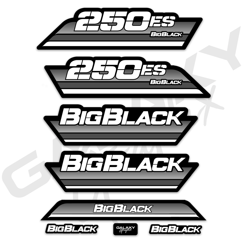 1985 Big Black 250ES Decal Graphics Kit - Assorted Colors
