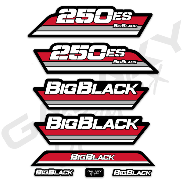 1985 Big Black 250ES Decal Graphics Kit - Assorted Colors