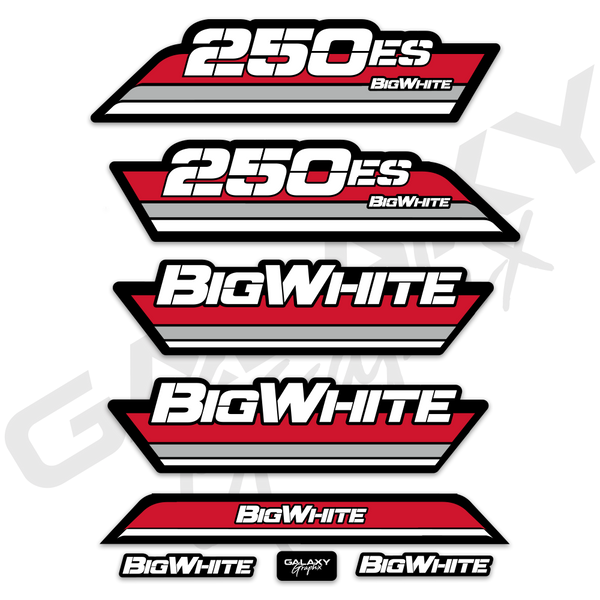 1985 Big White 250ES Decal Graphics Kit - Assorted Colors