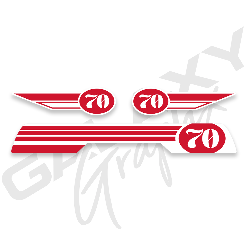 Honda ATC70 Classico 70 Red Decal Graphics Kit – GalaxyGraphx