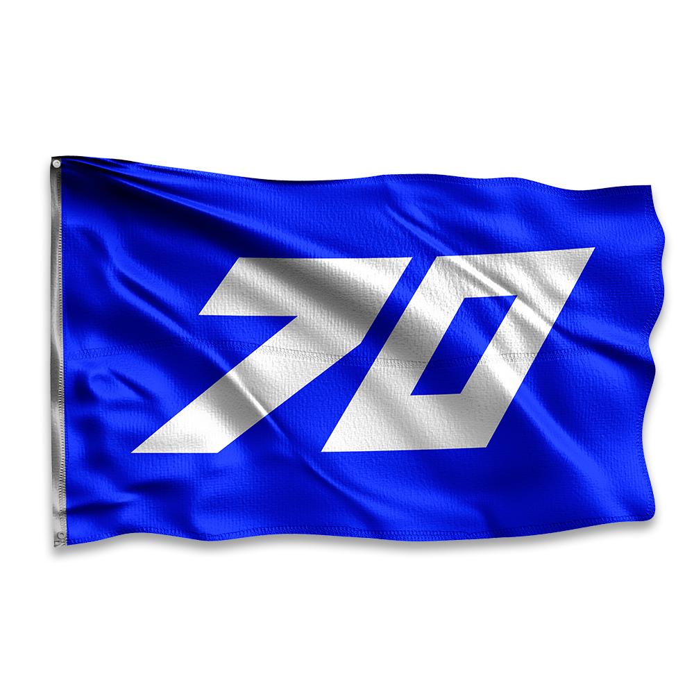 Blue 70 Race Flag
