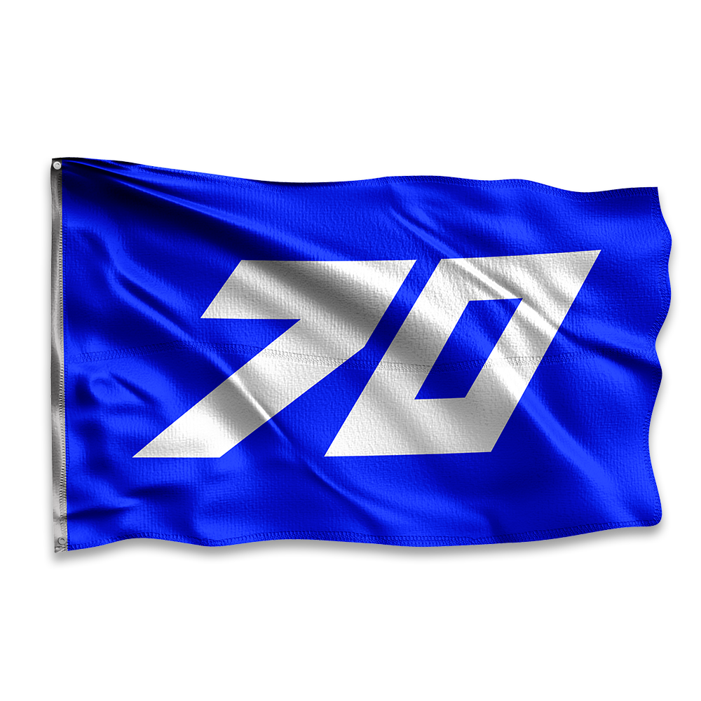 Blue 70 Race Flag – GalaxyGraphx