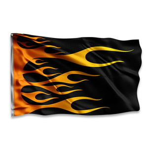 Flames Black Race Flag