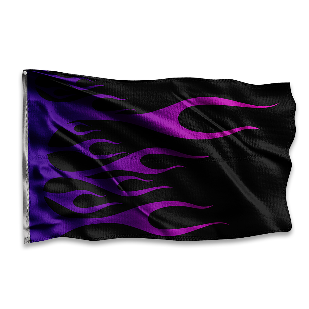 Purple Flames Race Flag