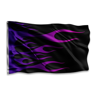 Purple Flames Race Flag