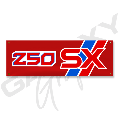 250SX Red Shop Banner Indoor / Outdoor 72 x 24