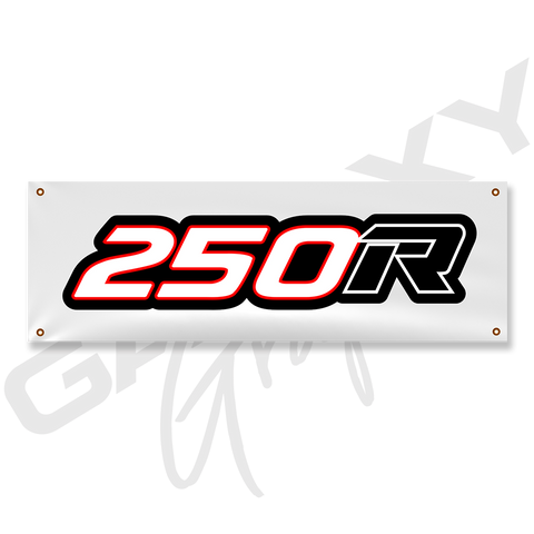TRX 250R White Shop Banner Indoor / Outdoor 72 x 24