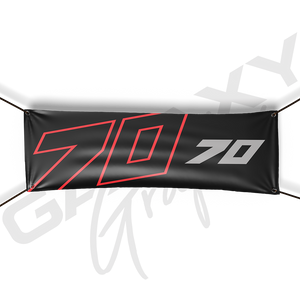 Shop Banner Indoor / Outdoor 72 x 24 ATC 70 Black Red