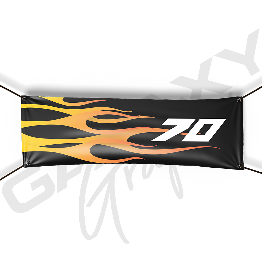 Shop Banner Indoor / Outdoor 72 x 24 ATC 70 Flames