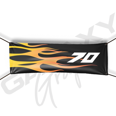 Shop Banner Indoor / Outdoor 72 x 24 ATC 70 Flames