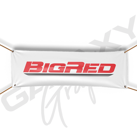 Shop Banner Indoor / Outdoor 72 x 24 ATC Big Red White