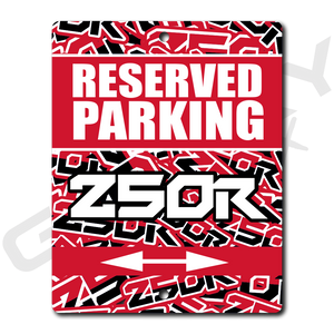 ATC 250R Black Red Metal Parking Sign Shop Sign