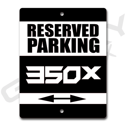 ATC 350X Black Metal Parking Sign Shop Sign