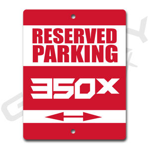 ATC 350X Red Metal Parking Sign Shop Sign