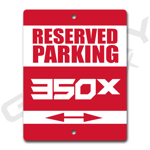 ATC 350X Red Metal Parking Sign Shop Sign