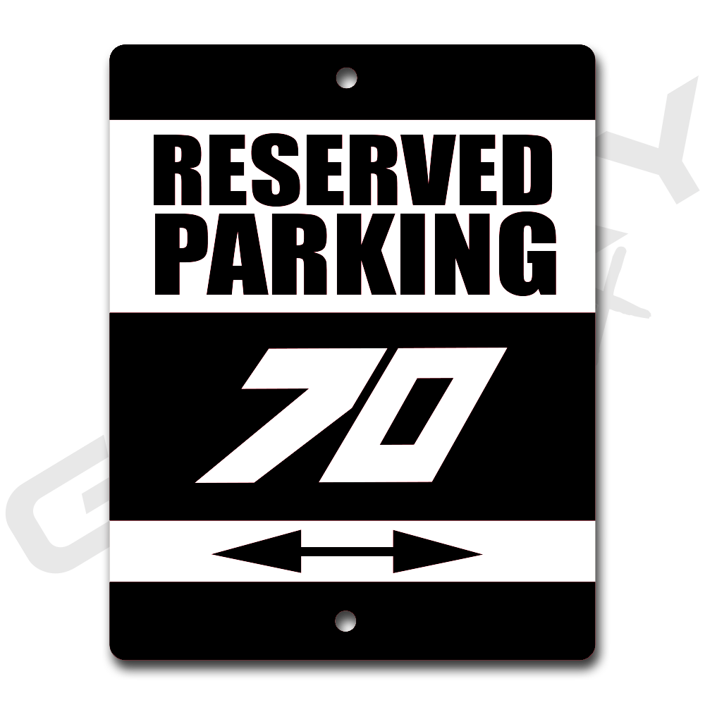 ATC70 Black Metal Parking Sign Shop Sign
