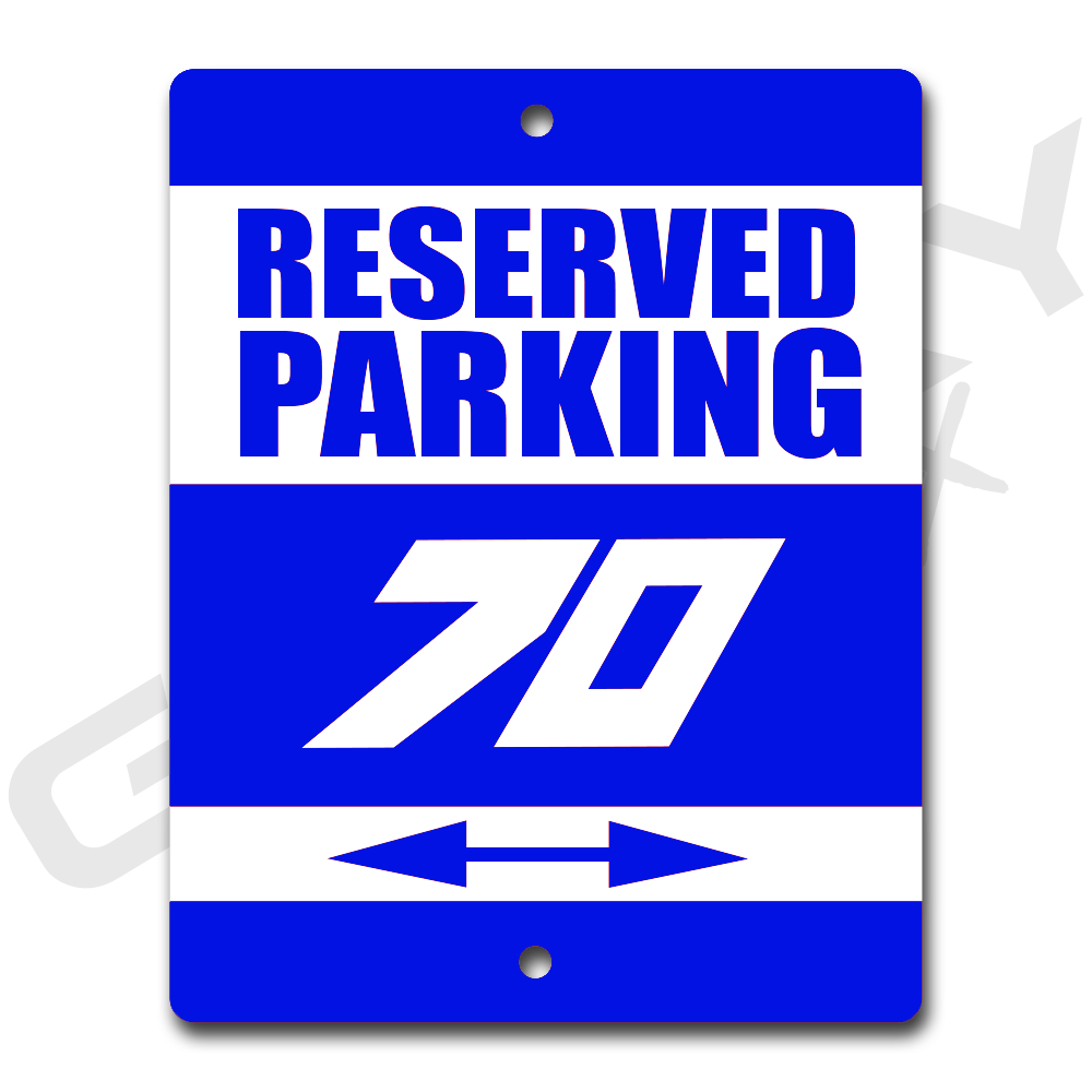 ATC70 Blue Metal Parking Sign Shop Sign