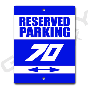ATC70 Blue Metal Parking Sign Shop Sign