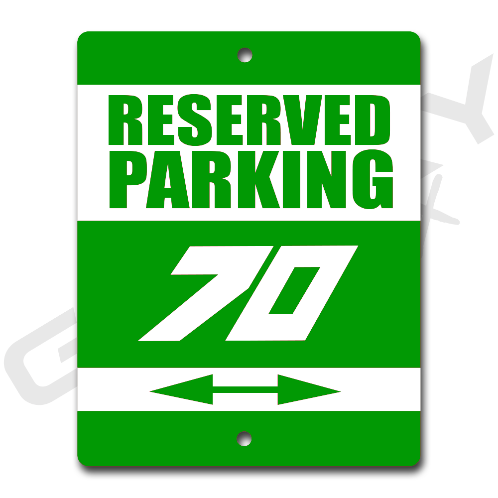 ATC70 Green Metal Parking Sign Shop Sign