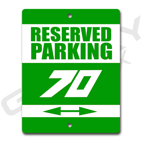 ATC70 Green Metal Parking Sign Shop Sign
