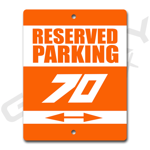 ATC70 Orange Metal Parking Sign Shop Sign