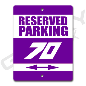 ATC70 Purple Metal Parking Sign Shop Sign