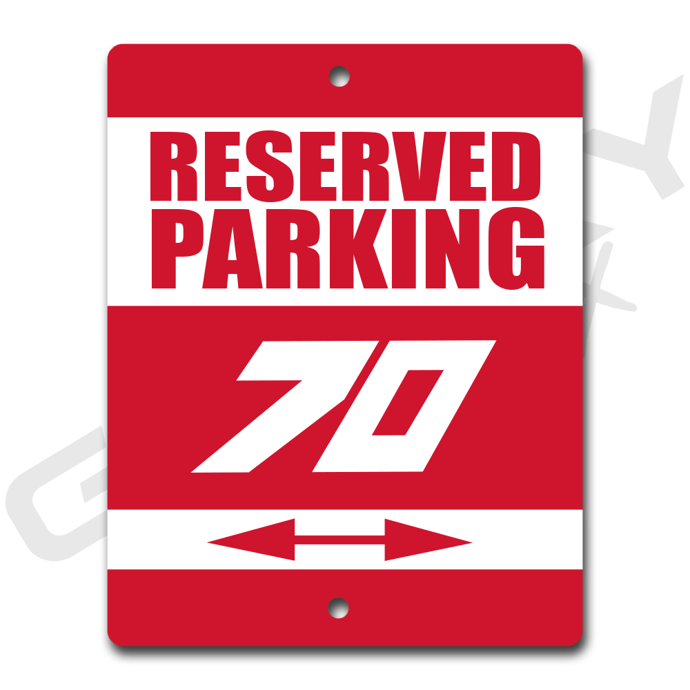 ATC70 Red Metal Parking Sign Shop Sign