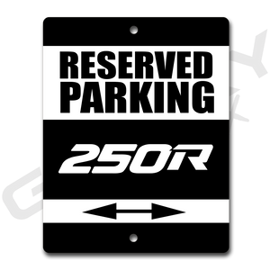 TRX 250R Black Metal Parking Sign Shop Sign