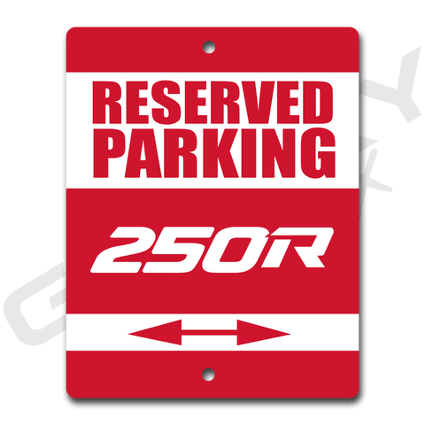 TRX 250R Red Metal Parking Sign Shop Sign