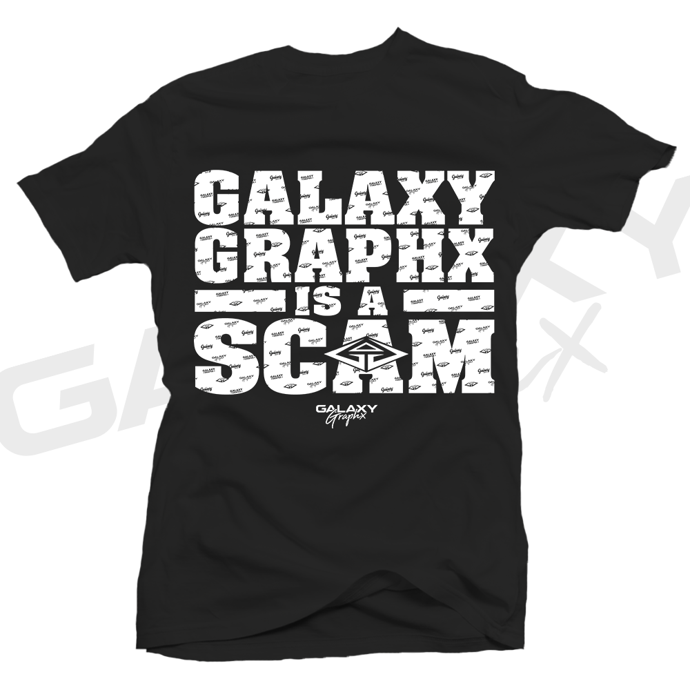 GalaxyGraphx "SCAM" Black T-Shirt