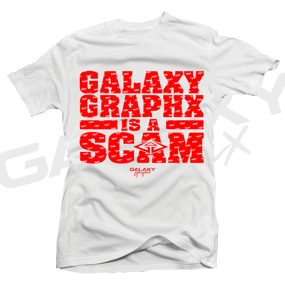 GalaxyGraphx "SCAM" White T-Shirt
