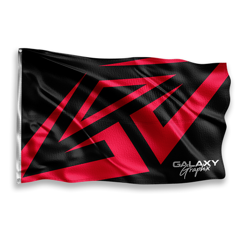 GalaxyGraphx GG Race Flag Black & Red