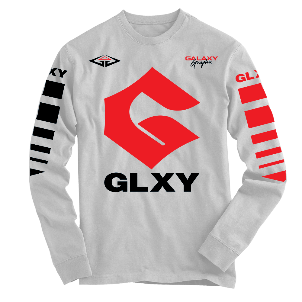GLXY GZUKI Red Black White Long Sleeve T-Shirt