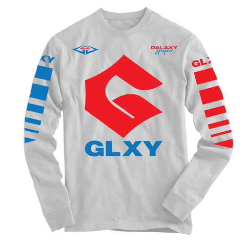 GLXY GZUKI Red Blue White Long Sleeve T-Shirt