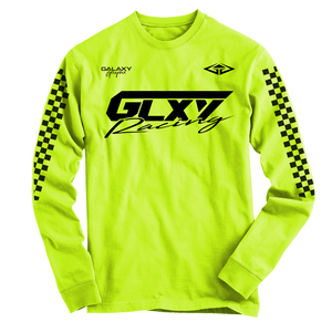 GLXY Racing Safety Neon Yellow Long Sleeve T-Shirt
