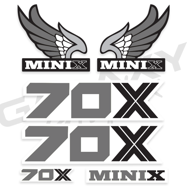 Mini X 70x Trike ATC70 Decal Graphics Kit in Assorted Colors