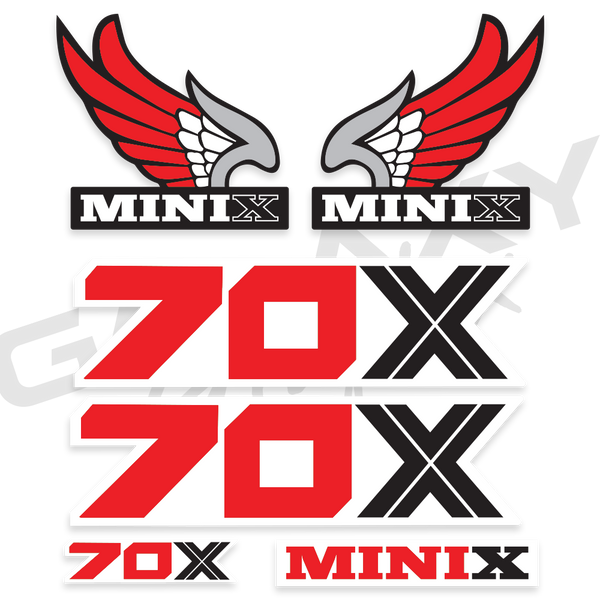 Mini X 70x Trike ATC70 Decal Graphics Kit in Assorted Colors