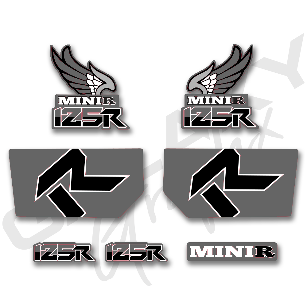 thumbnail image 2 of RZR 5 Perforated Wing Decal Set For Honda ATC70 CRF CR125R CR250R - Gloss Finish, Fuel Tank Graphics 2 of 5