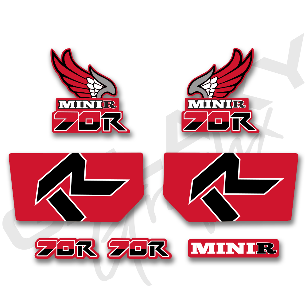 Mini R 70R "R" Honda ATC70 Decal Graphics Complete Kit - Assorted Colors