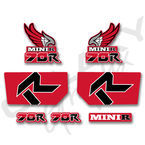Mini R 70R "R" Honda ATC70 Decal Graphics Complete Kit - Assorted Colors
