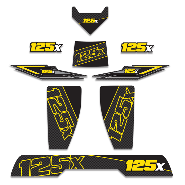 Strike 125x Premium 9 Piece Carbon Fiber ATC70 Graphic Complete Decal Kit - Assorted Colors