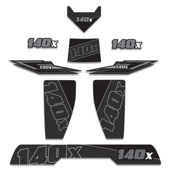 Strike 140x Premium 9 Piece Carbon Fiber ATC70 Graphic Complete Decal Kit - Assorted Colors