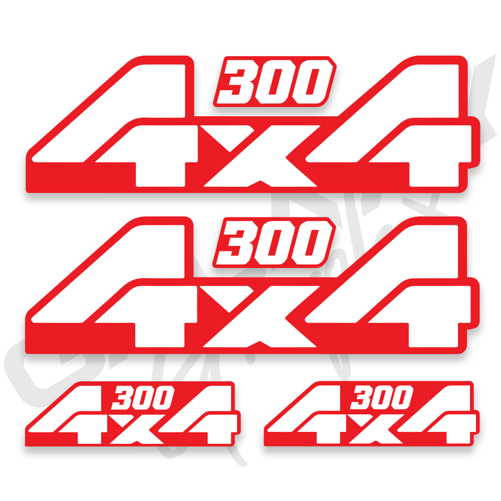 TRX 300 4X4 Decal Graphics Kit Red White